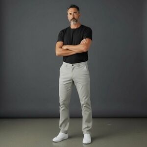 Mugsy Jeans Teddys Chino Pants Tan Khaki Mens Size 35x30 Straight Fit Casual